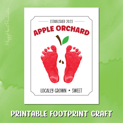 Footprint Apple Orchard Sign - Fall footprint Craft