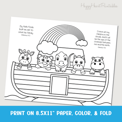 Noah's Ark Folding Surprise Bible Craft with Animals