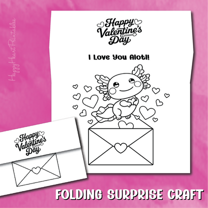 Valentine's Day Folding Surprise Craft - I love you alotl