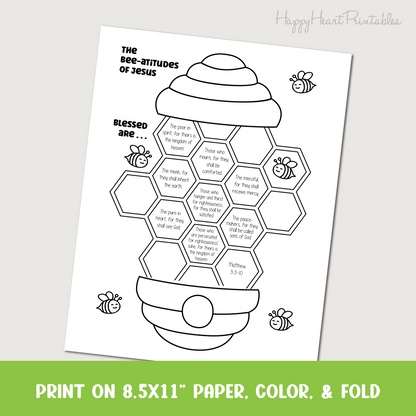 The Beatitudes Bee Hive Folding Surprise Craft