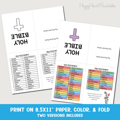 Books of the Bible Printable Booklet