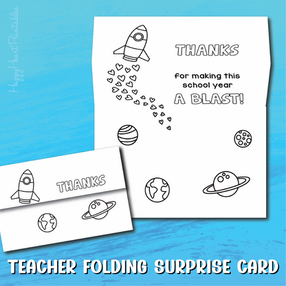 Teacher Appreciation Folding Surprise Card