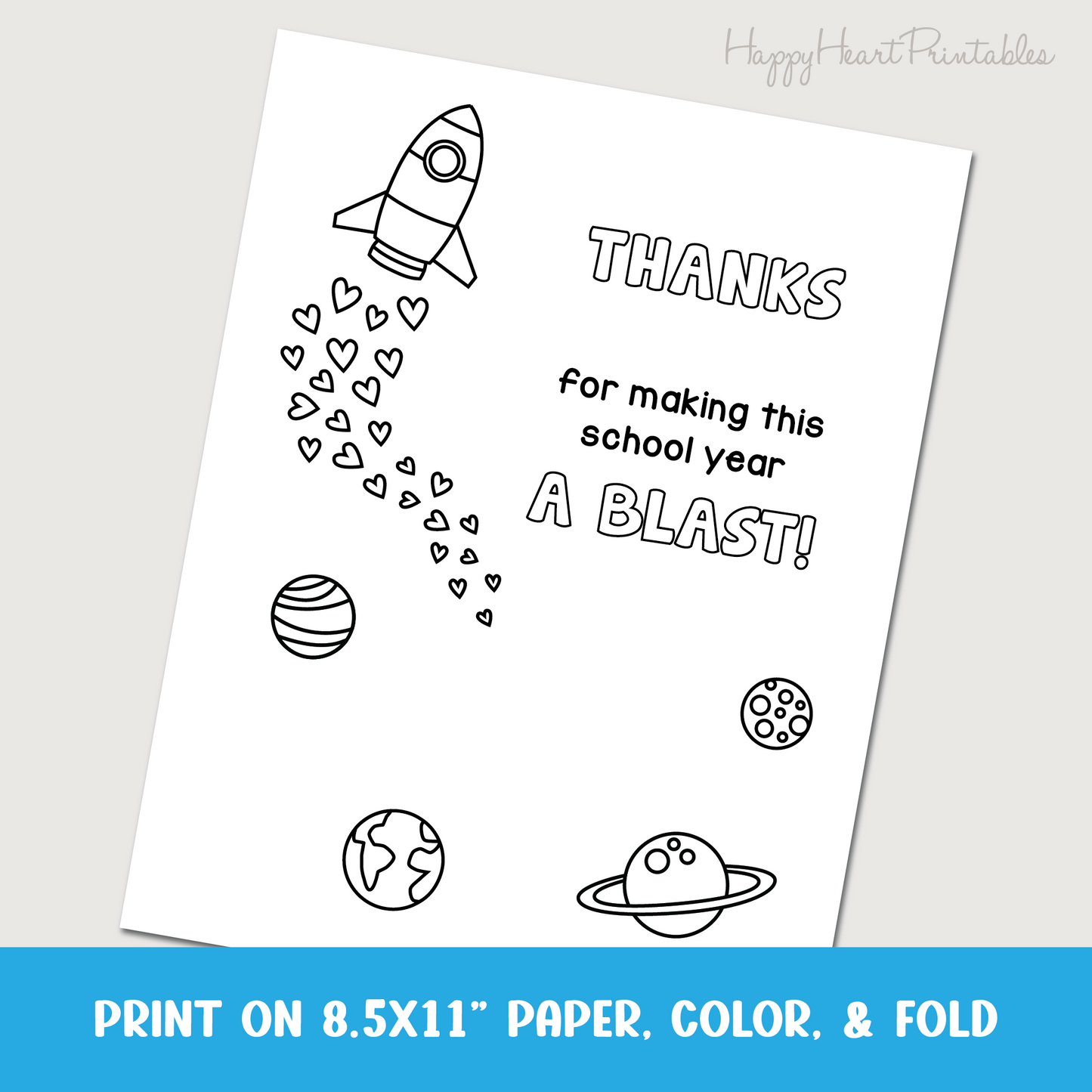 Teacher Appreciation Folding Surprise Card