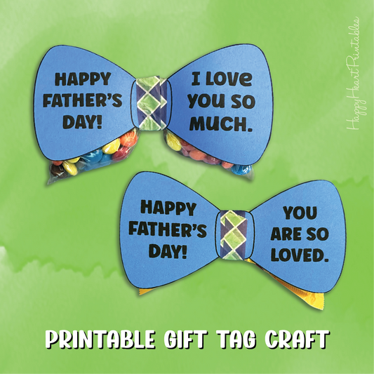 Father's Day Printable Bow Tie Gift Tag for Candy