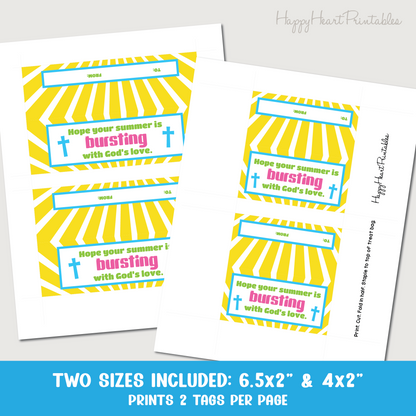 Summer Christian Treat Bag Topper