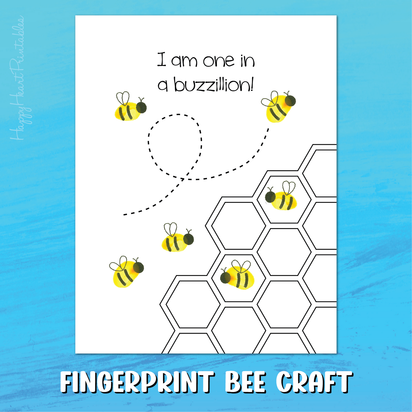 Fingerprint Bee Craft - One in a Buzzillion