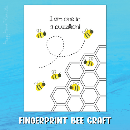 Fingerprint Bee Craft - One in a Buzzillion