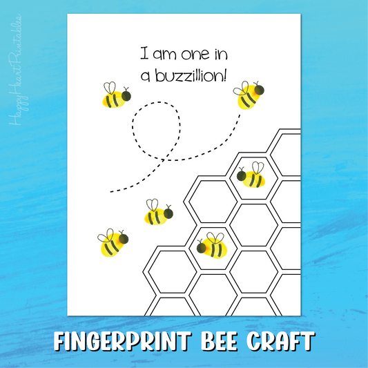 Fingerprint Bee Craft - One in a Buzzillion