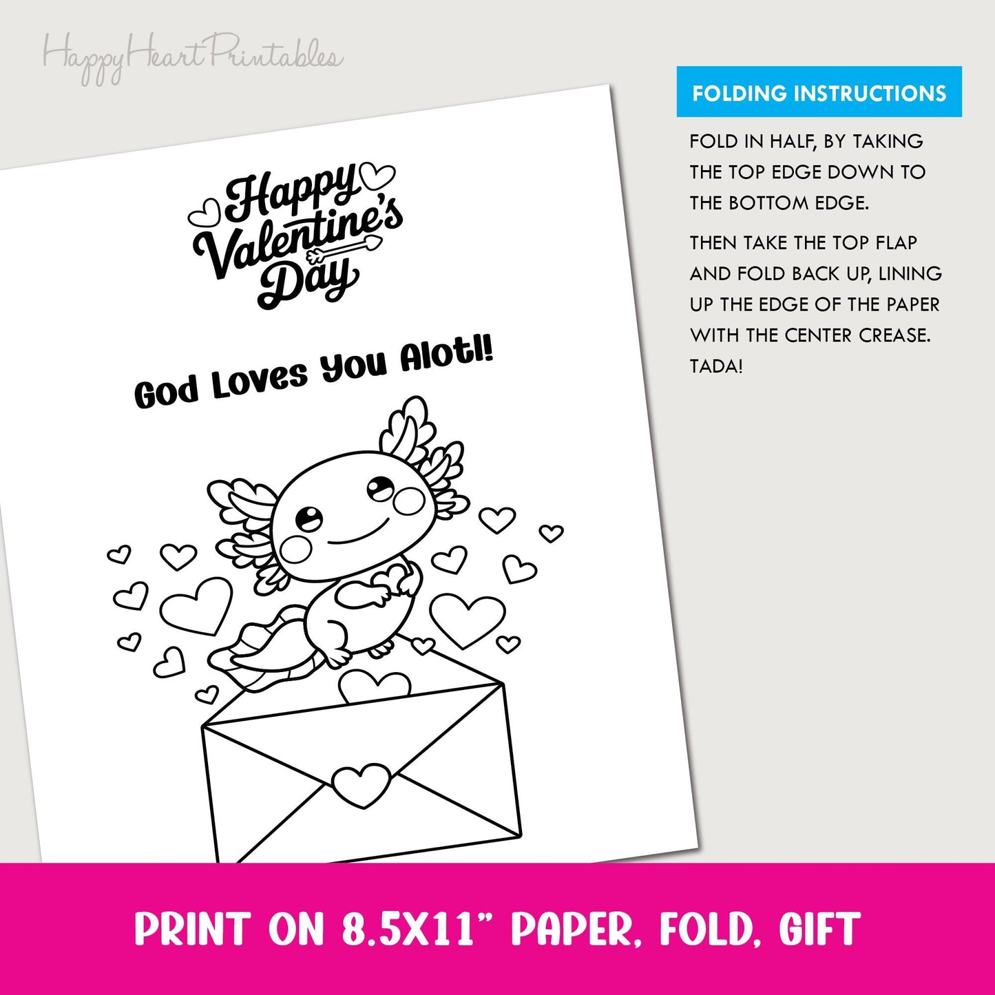 Valentine's Day Folding Surprise Craft - God loves you alotl