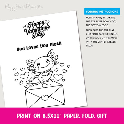Valentine's Day Folding Surprise Craft - God loves you alotl