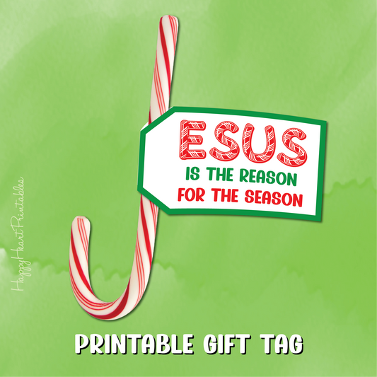 Printable Candy Cane Gift Tag