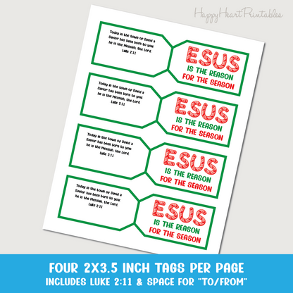 Printable Candy Cane Gift Tag