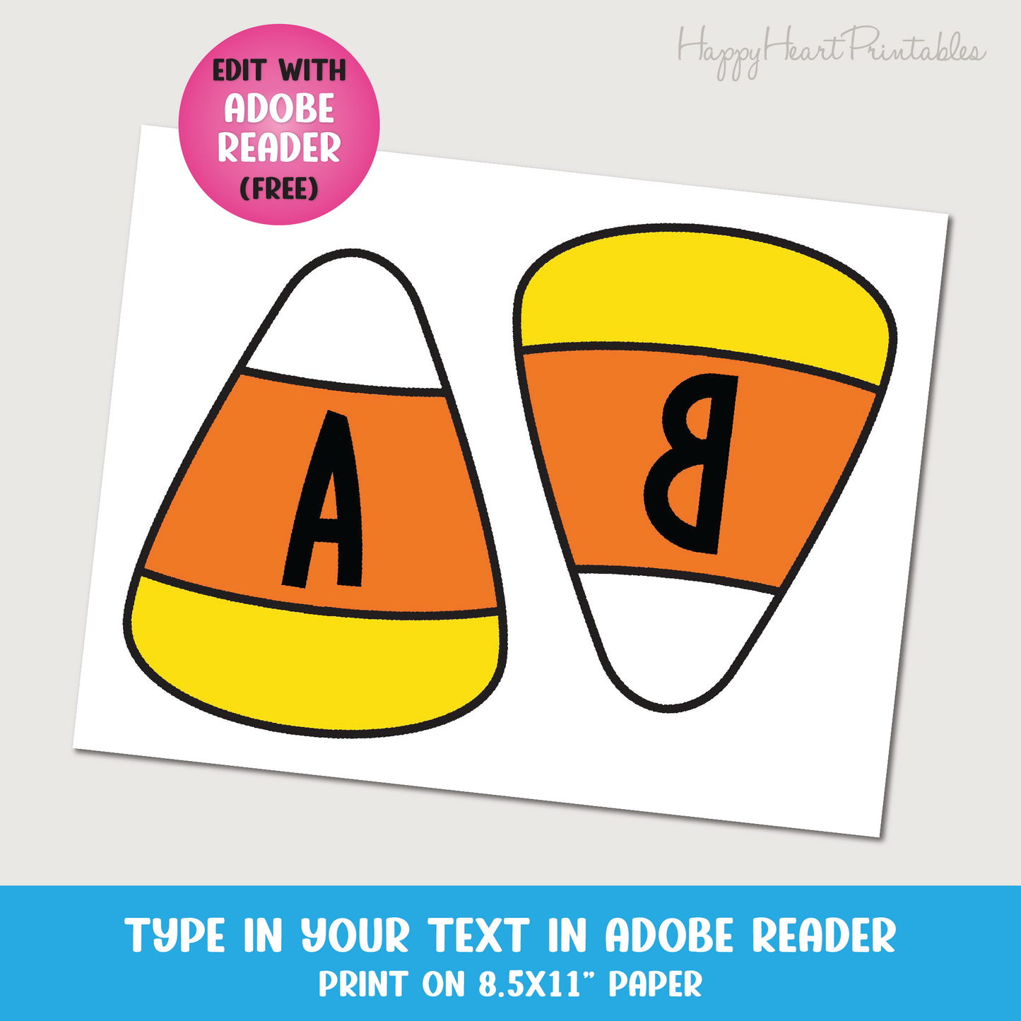 Printable Candy Corn Banner