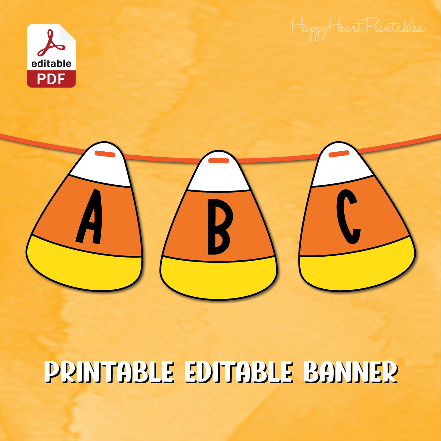 Printable Candy Corn Banner