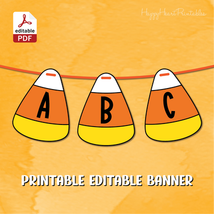 Printable Candy Corn Banner