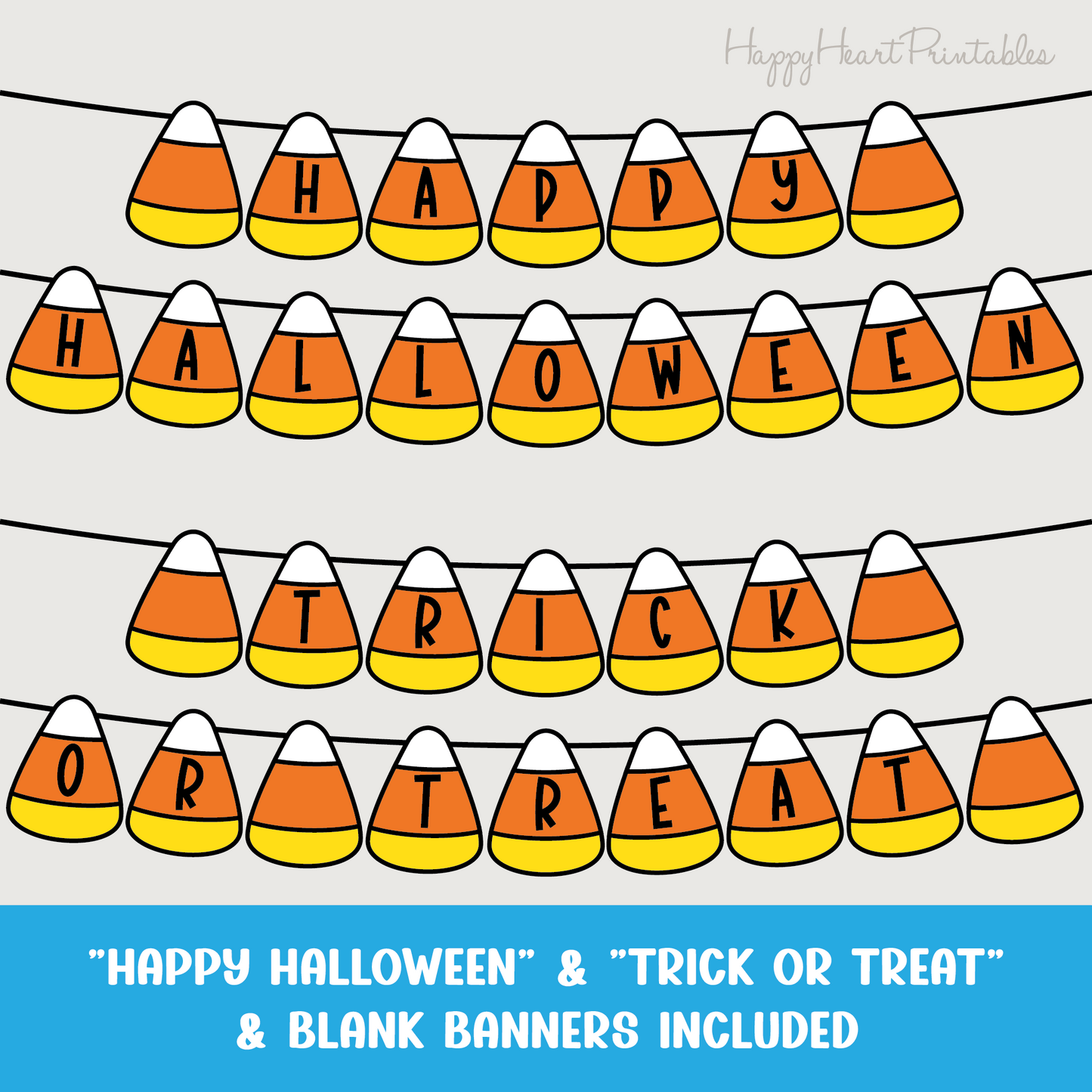 Printable Candy Corn Banner