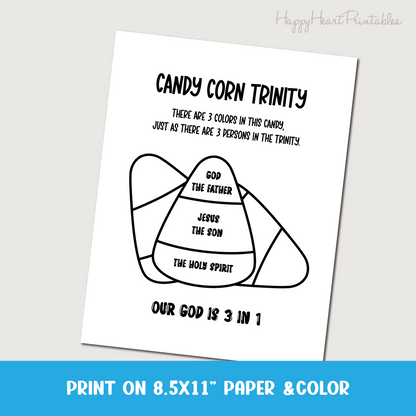 Candy Corn Trinity Coloring Page