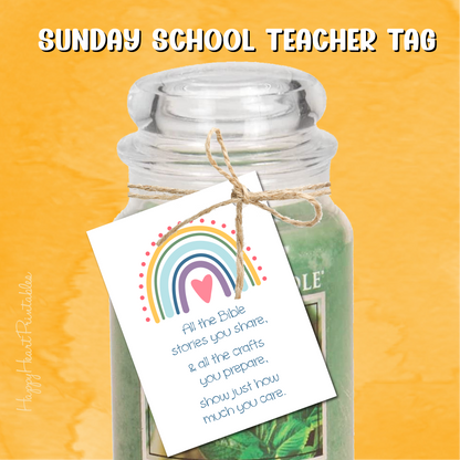 Sunday School Teacher Gift Tag