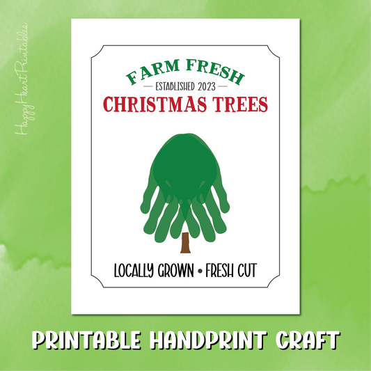 Handprint Christmas Tree Farm Sign