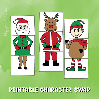 Christmas Character Swap Printable Craft