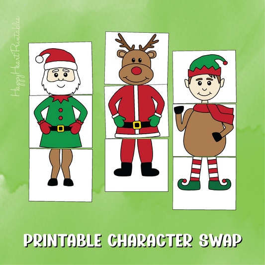 Christmas Character Swap Printable Craft