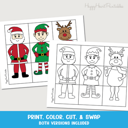 Christmas Character Swap Printable Craft
