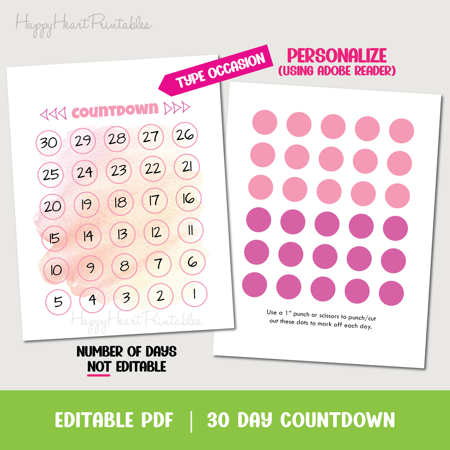 Printable Countdown - Personalize For Any Occasion
