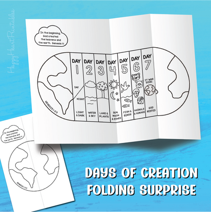 Days of Creation Folding Surprise Bible Craft