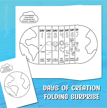 Days of Creation Folding Surprise Bible Craft