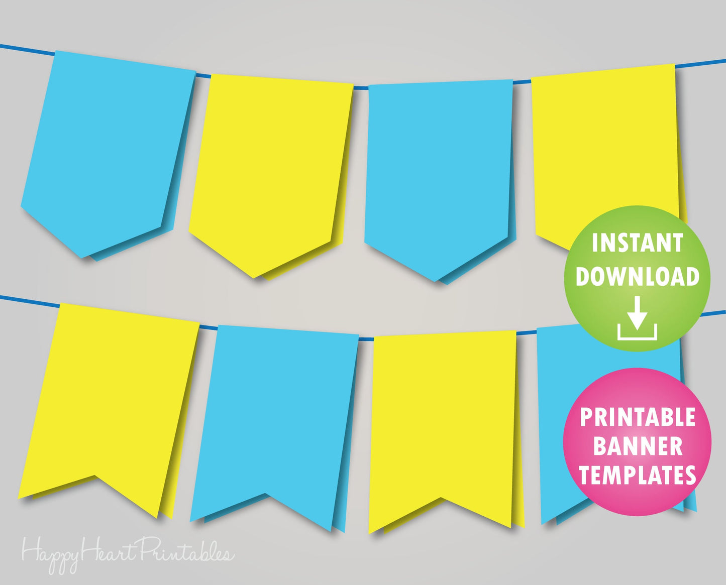 Printable Folded Banner Pattern - Banner Template - Create your own banner