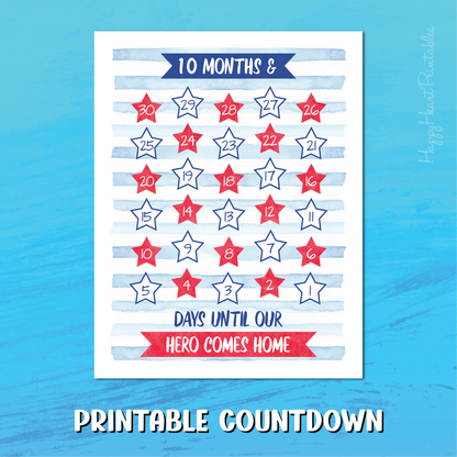 Printable Deployment Countdown
