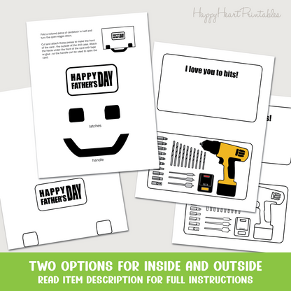 Drill Set Father's Day Printable Card
