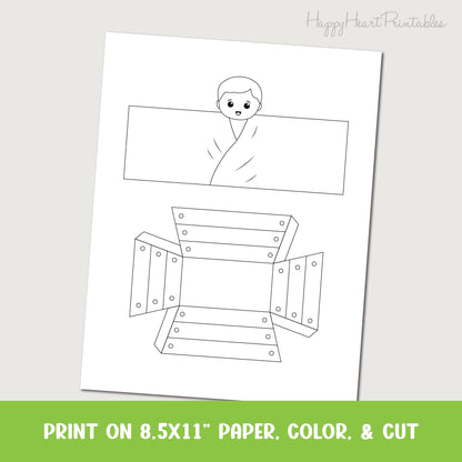 Printable 3D Manger and Baby Jesus