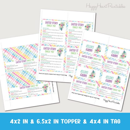 Christian Easter Story Snack Mix Topper & Tag