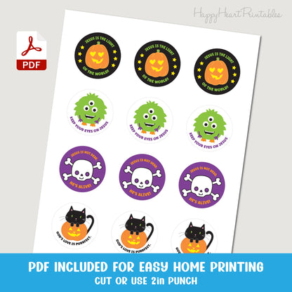 Christian Halloween Tags or Stickers