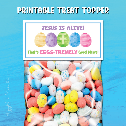 Christian Easter Treat Topper for Egg Candy