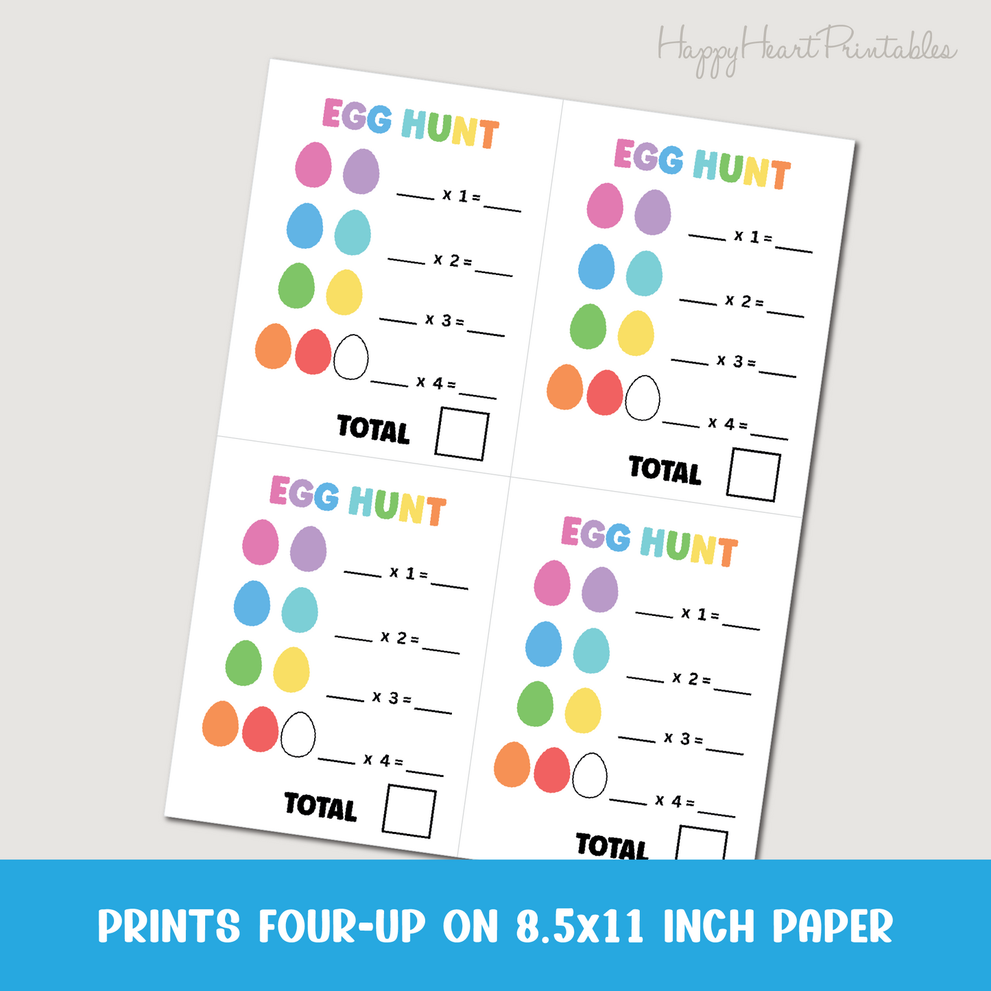 Printable Egg Hunt Score Sheet