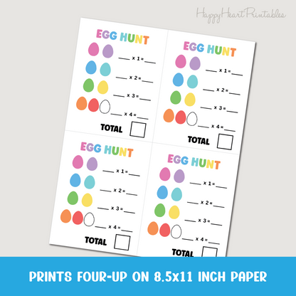 Printable Egg Hunt Score Sheet