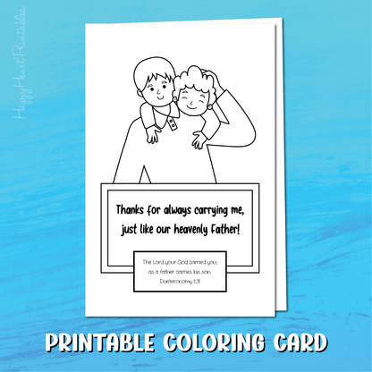 Father's Day Carry Me Printable Card