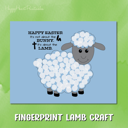 It's About the Lamb - Easter Fingerprint Craft