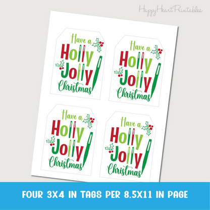 Christmas Teacher Gift Tag - Printable Gift Tag for Pens