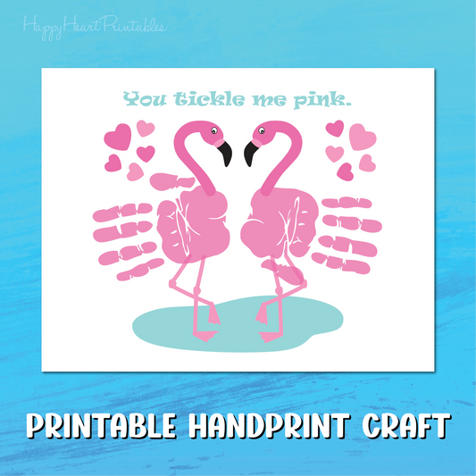 Handprint Flamingo Printable Template- Handprint Craft