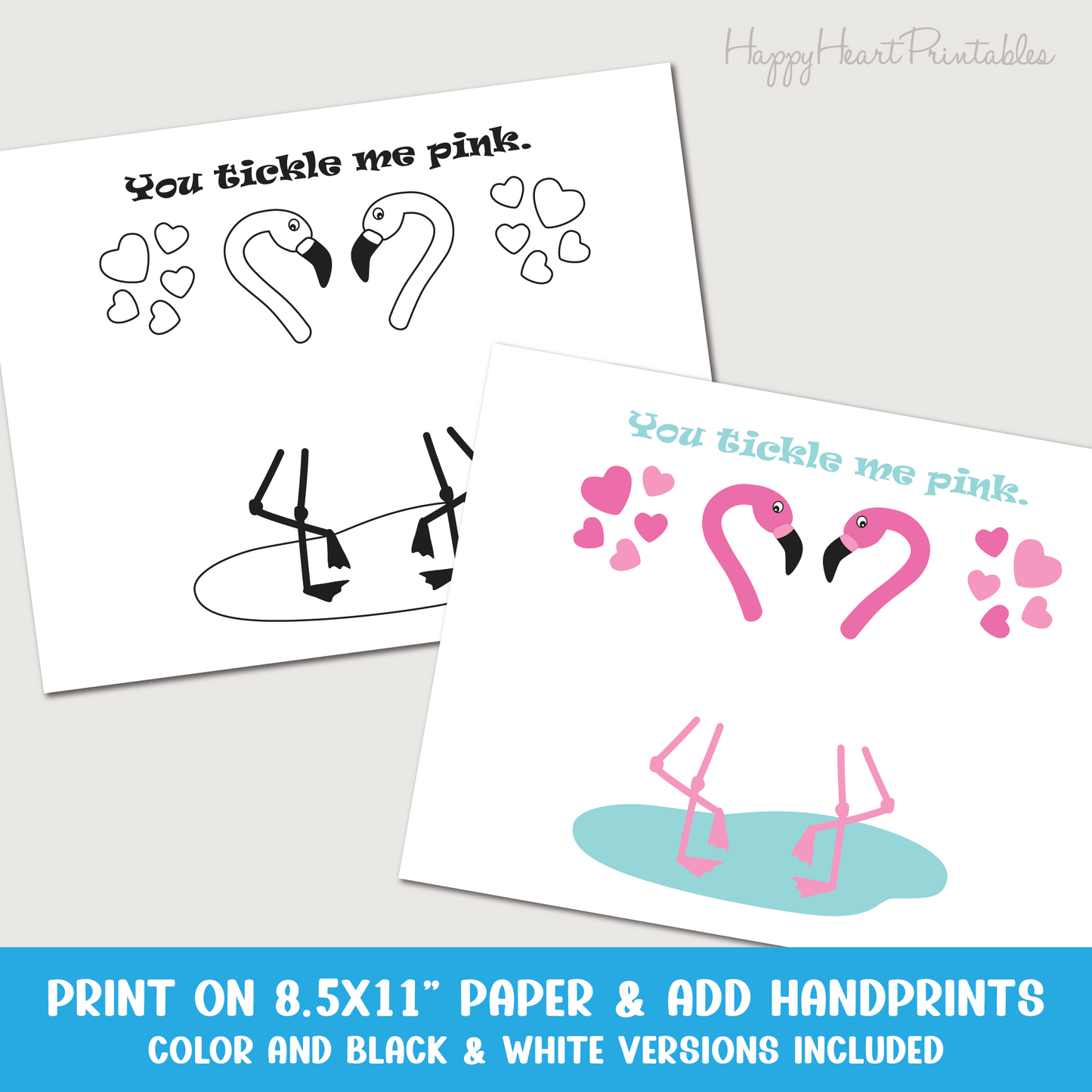 Handprint Flamingo Printable Template- Handprint Craft