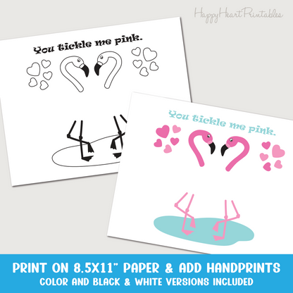 Handprint Flamingo Printable Template- Handprint Craft
