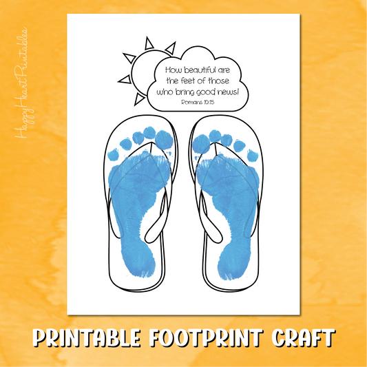 Flip Flop Footprint Bible Craft