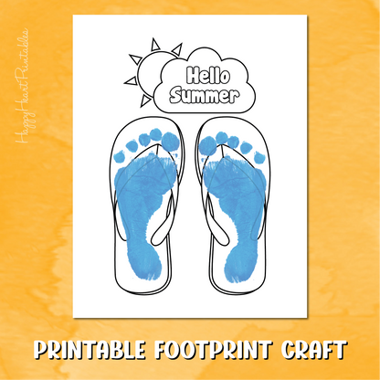 Flip Flop Footprint Summer Craft
