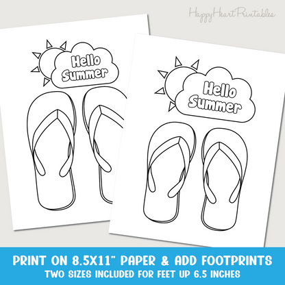 Flip Flop Footprint Summer Craft