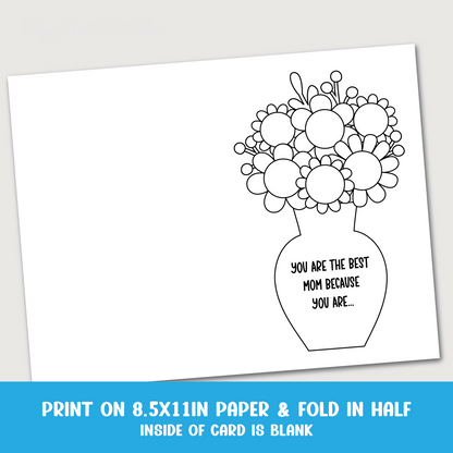 Flower Fill in the Blank Mother's Day Card