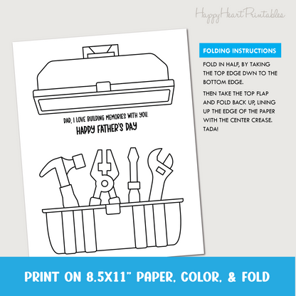 Toolbox Folding Surprise Father's Day Card