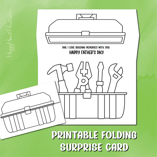 Toolbox Folding Surprise Father's Day Card